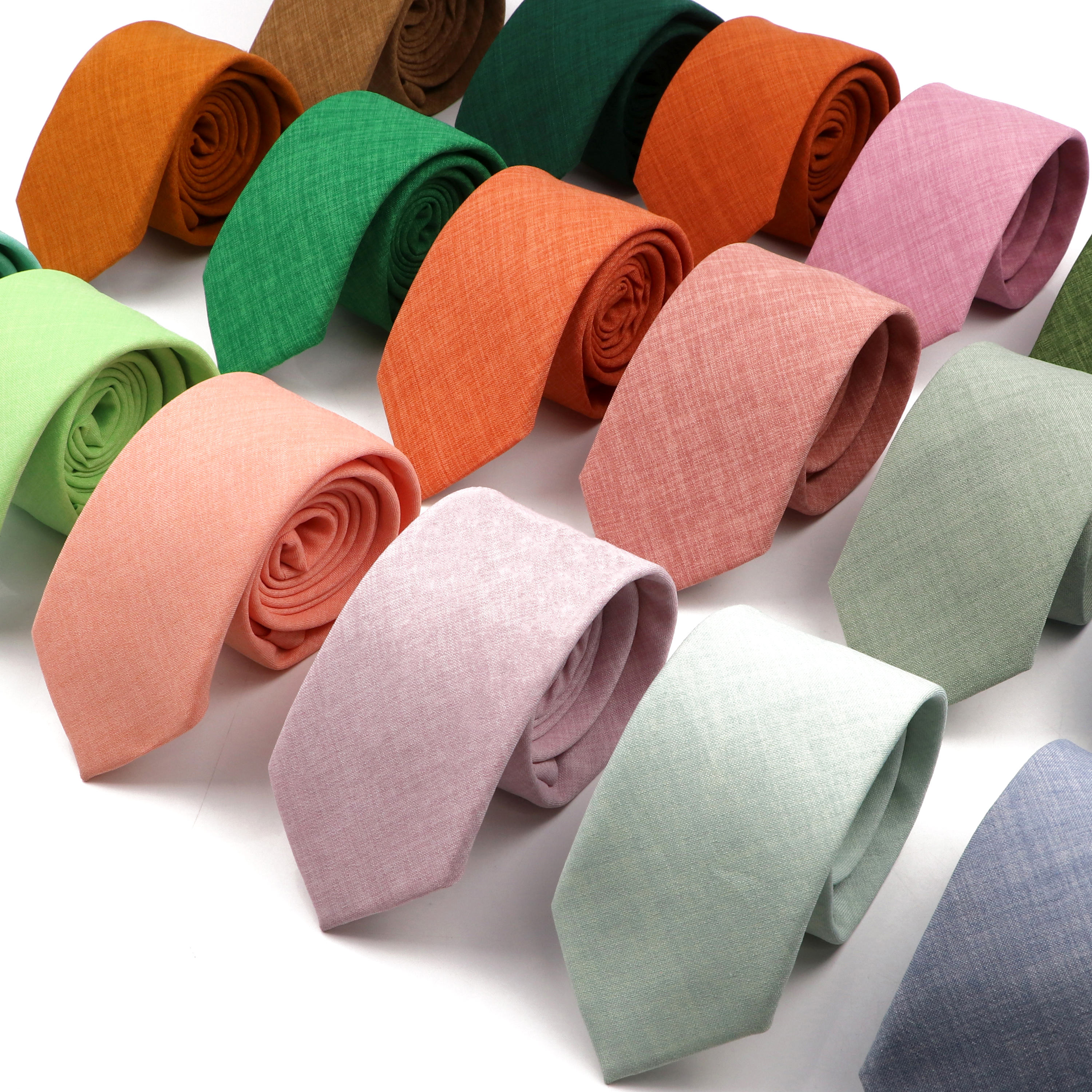 Skinny Tie Men - Novelty New Solid Color Ties For