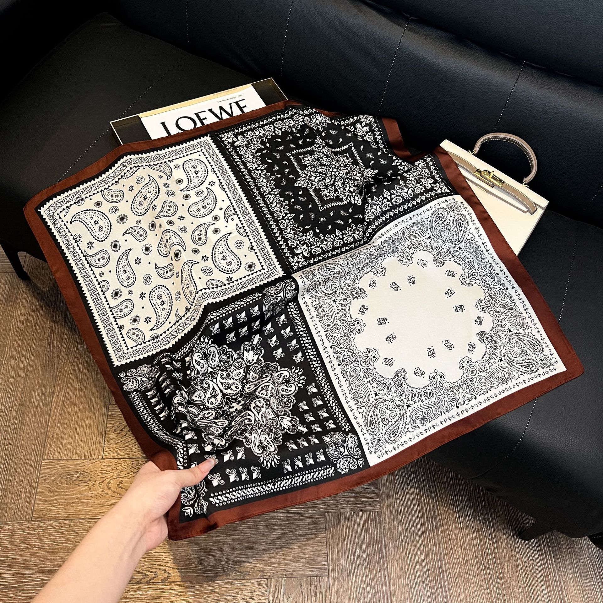 Scarf Silk Square - Luxury Square Silk-like Scarf Women Satin