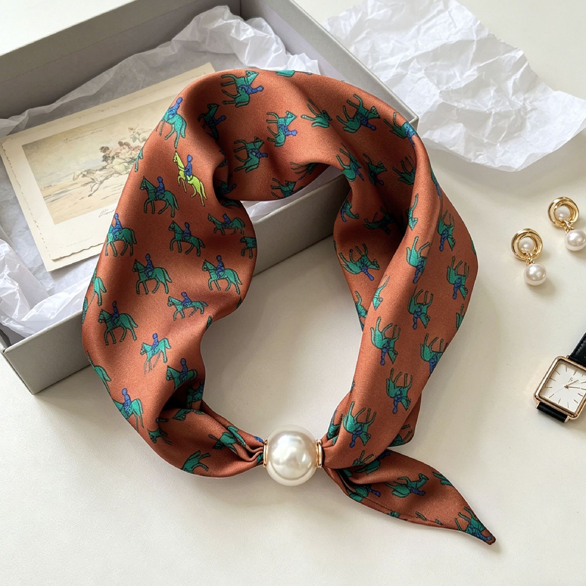 Luxury Knight Pearl Magnetic S - Ascot Neck Scarf review and price