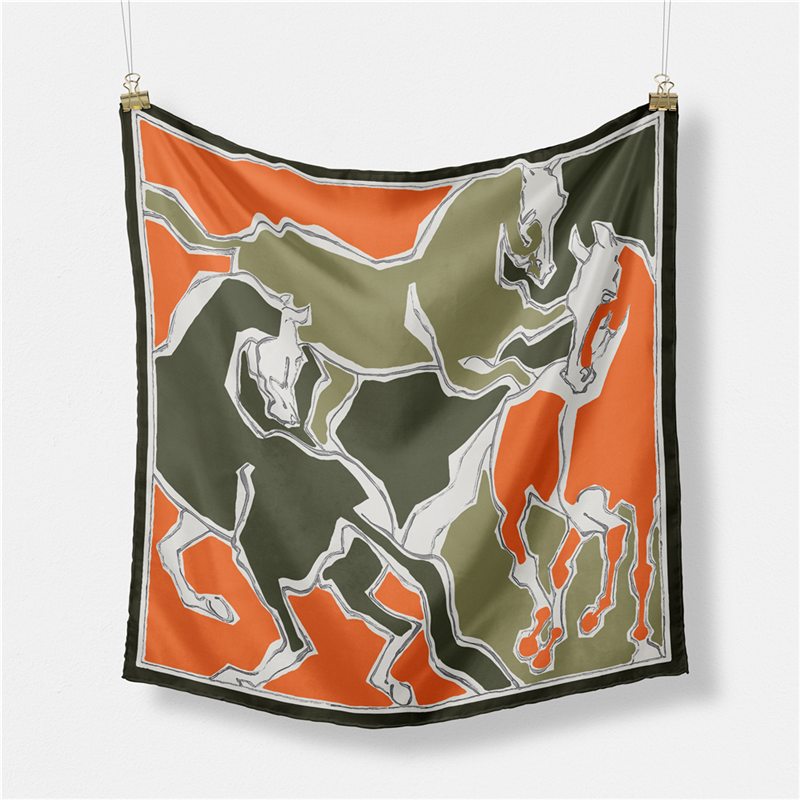 Twill Silk Scarf Woman Three H - Scarf Silk Square review and price
