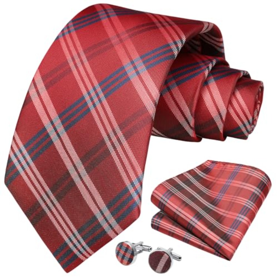 Mens Ties Set Stripe Plaid Tie - Silk Tie Striped review and price
