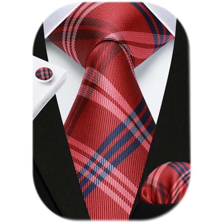 Mens Ties Set Stripe Plaid Tie - Silk Tie Striped review and price