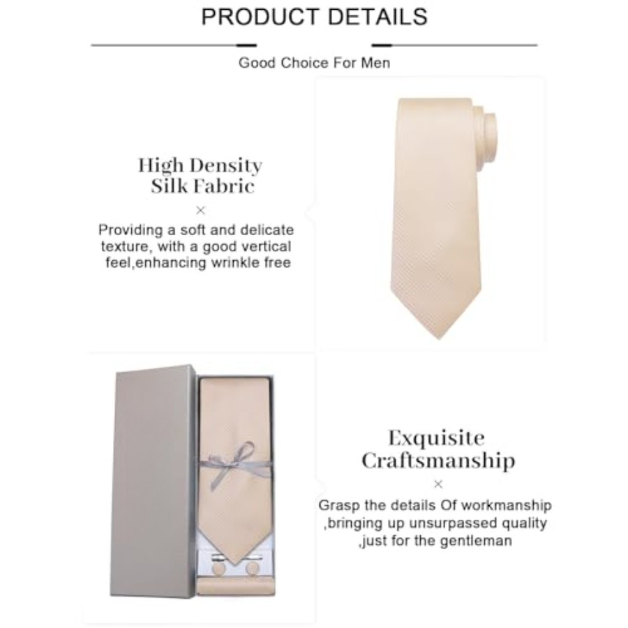 Plaid Ties for Men Silk Checke - Pocket Square Set review and price