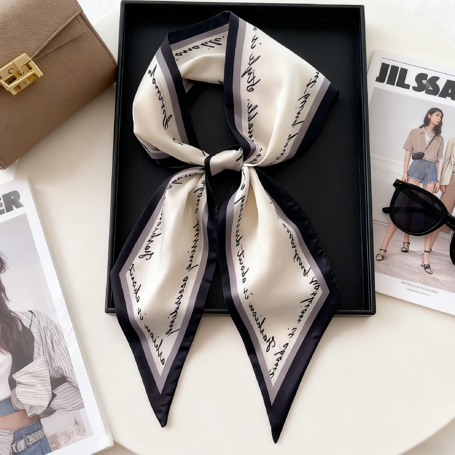 Luxury Long Neckerchief Skinny - Ascot Neck Scarf review and price