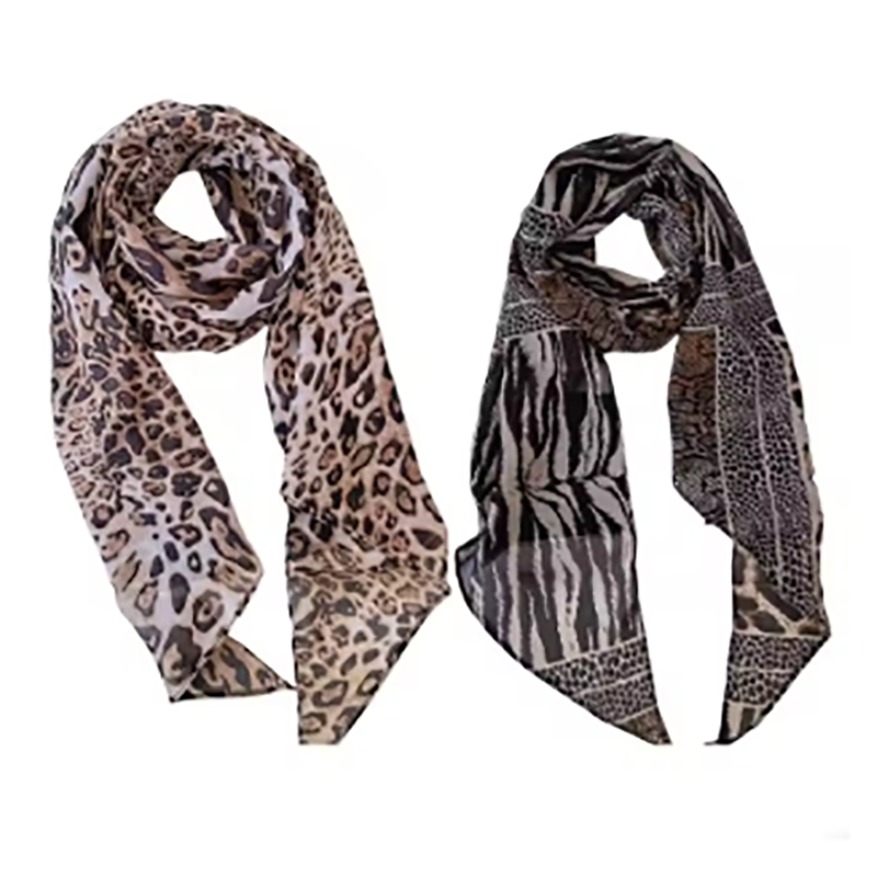 Leopard Small Long Silk Scarf  - Silk Tie Striped review and price
