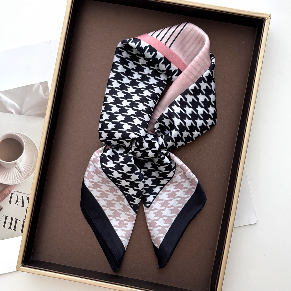 New Printed Square Scarf For W - Scarf Silk Square review and price