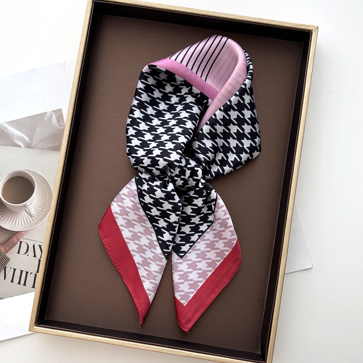 New Printed Square Scarf For W - Scarf Silk Square review and price