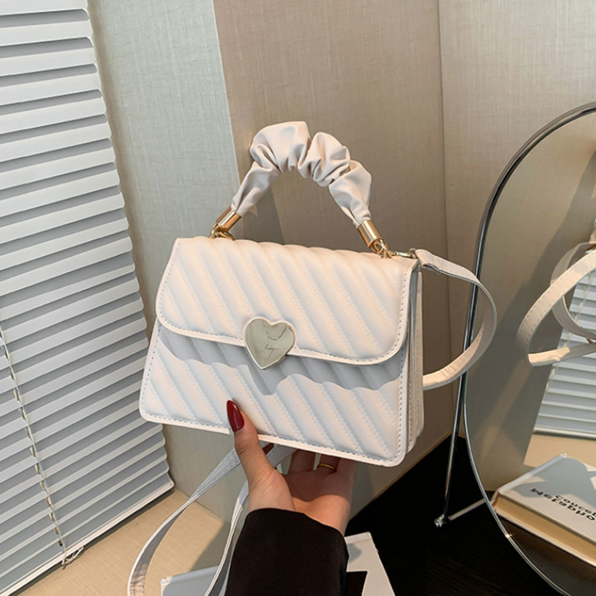 White fashion women's bag simp - Pocket Square Set review and price