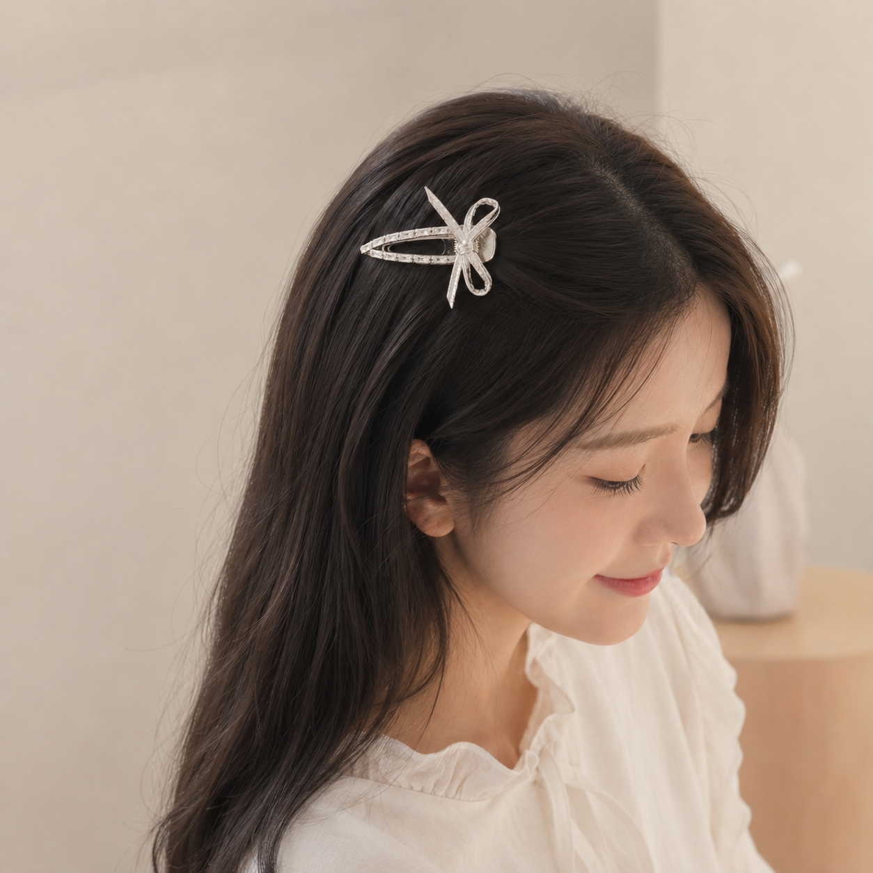 Y2K Bow Hair Clip Silver Alloy - Tie Clip Silver review and price