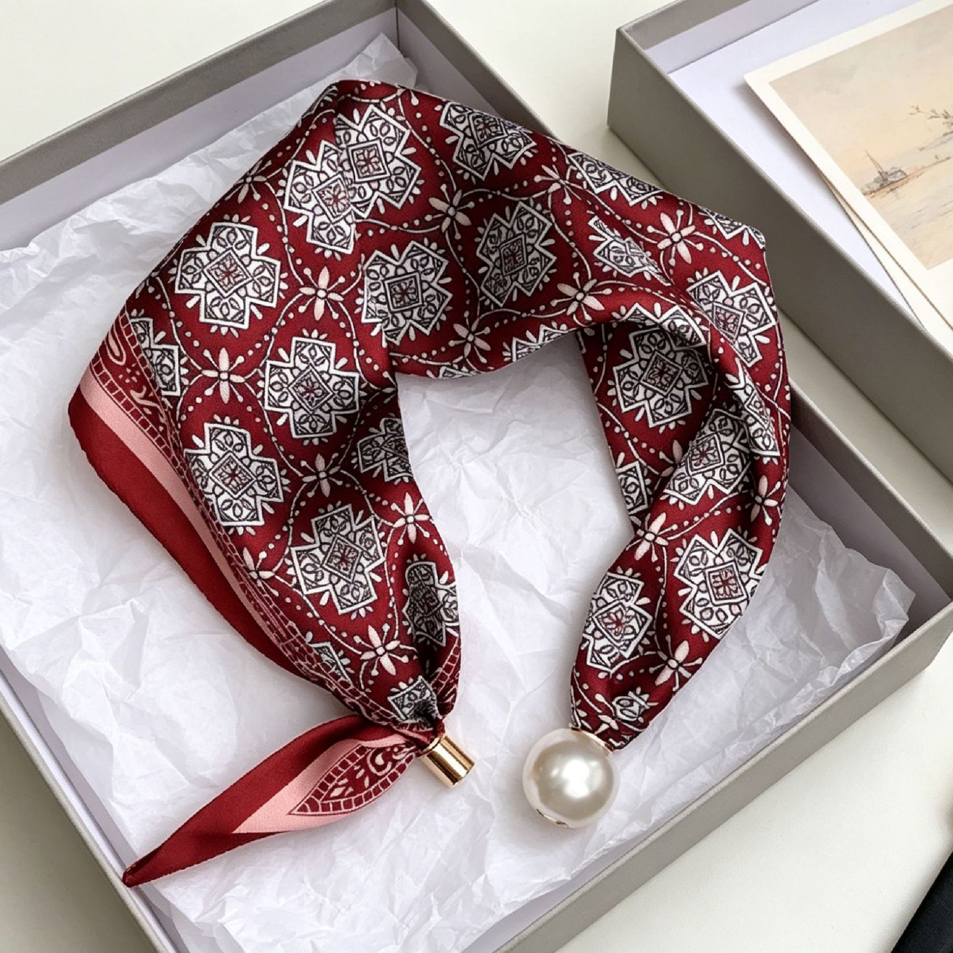New Paisley Prints Pearl Tail  - Ascot Neck Scarf review and price