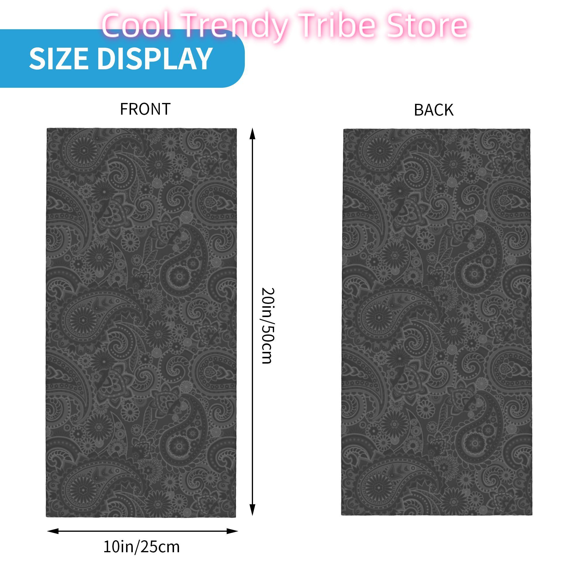 Custom Paisley Chicano Bandana - Neck Warmer Tube review and price