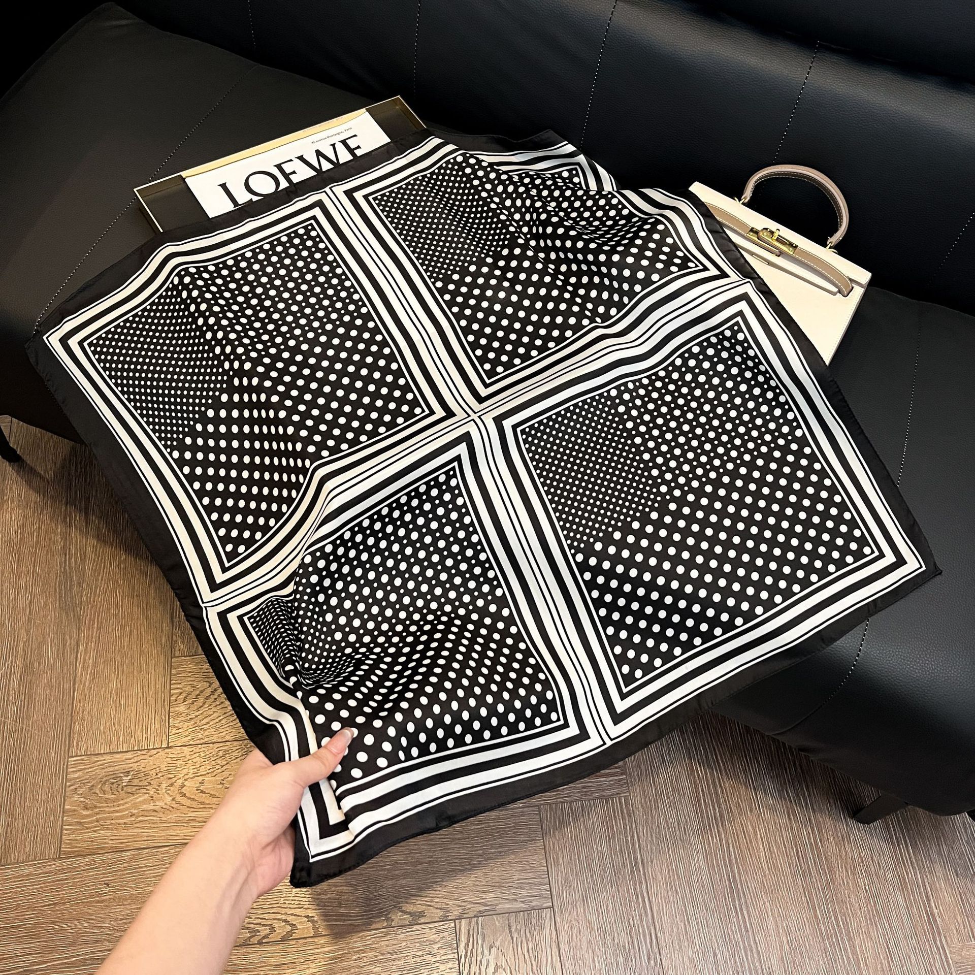 Luxury Square Silk-like Scarf  - Scarf Silk Square review and price