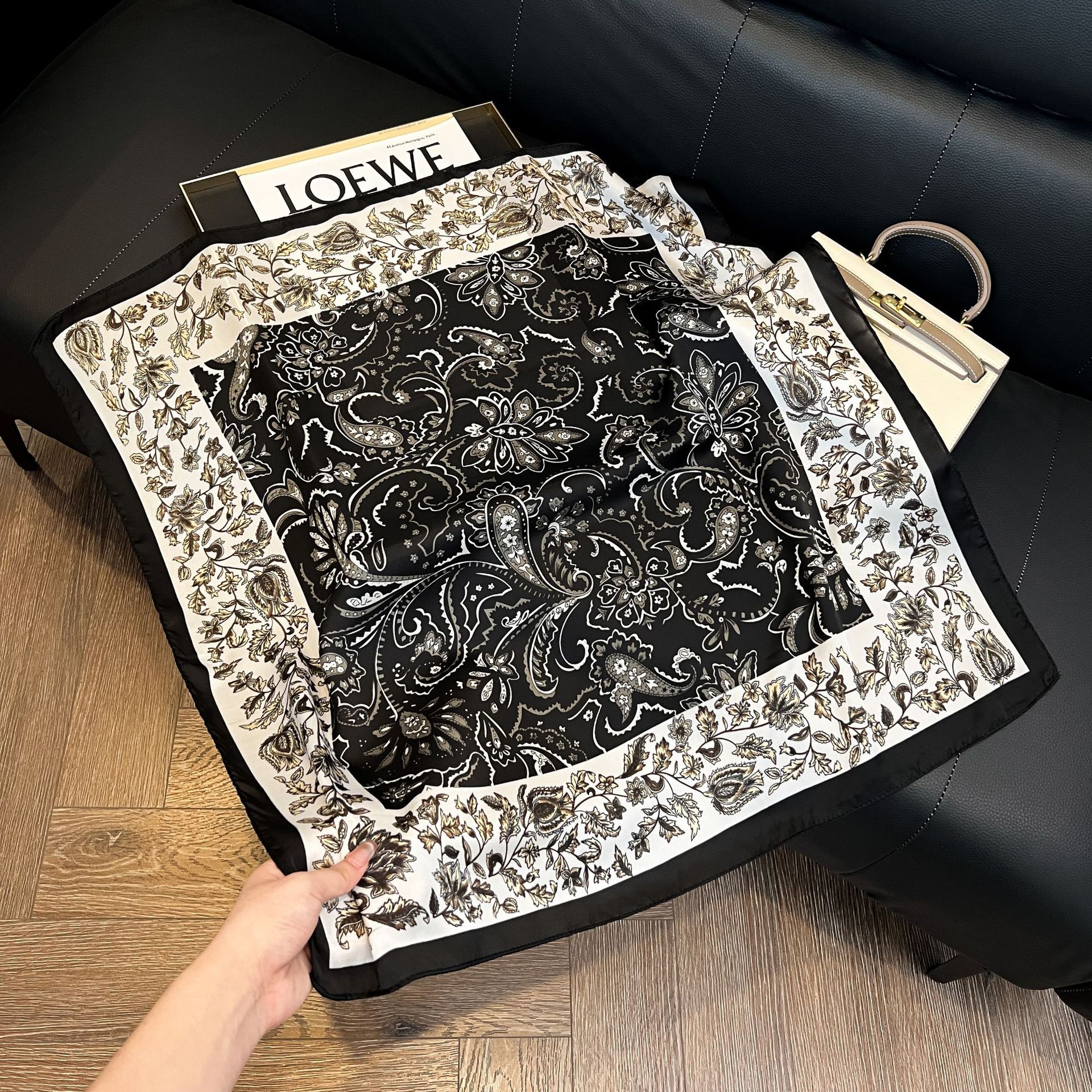 Luxury Square Silk-like Scarf  - Scarf Silk Square review and price
