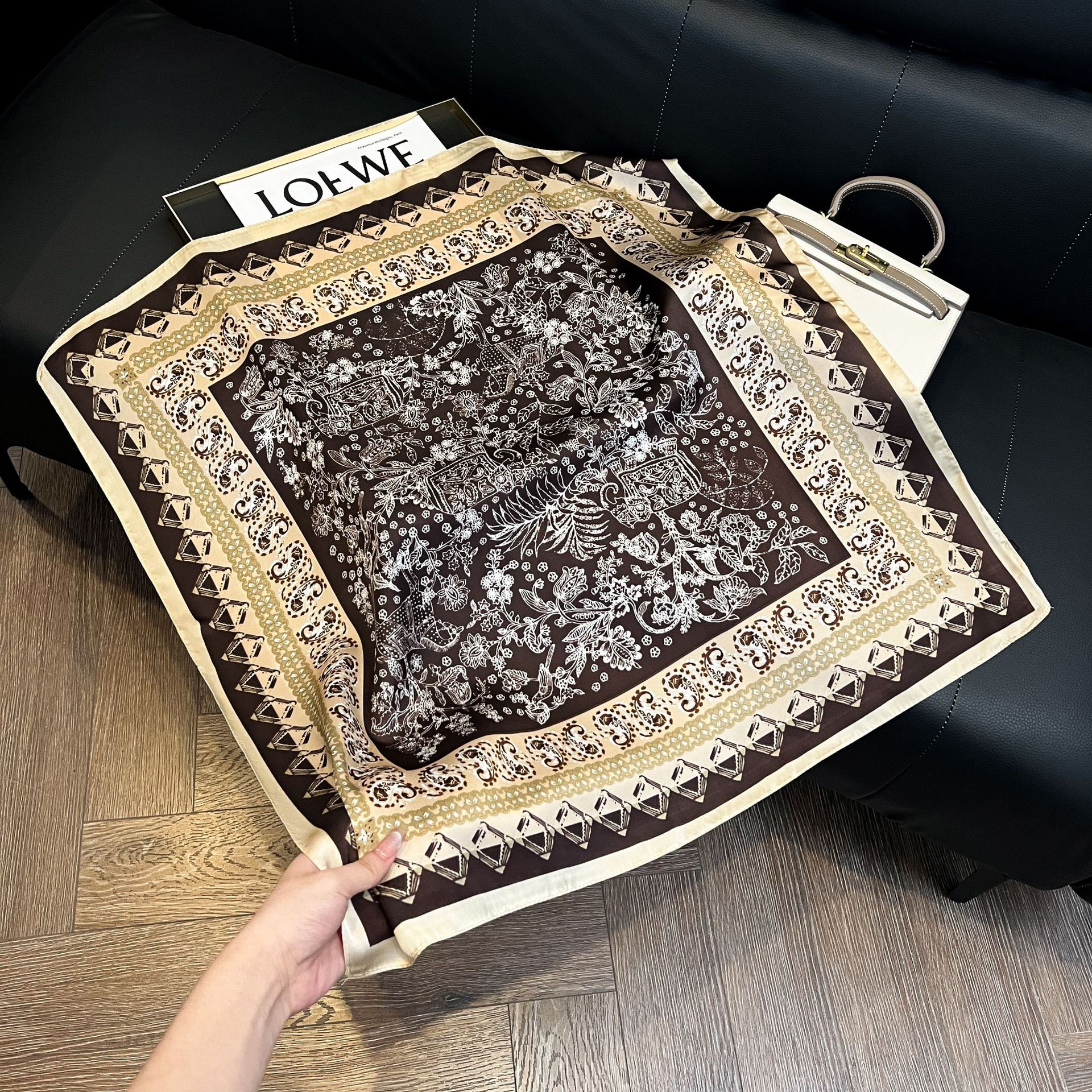 Luxury Square Silk-like Scarf  - Scarf Silk Square review and price
