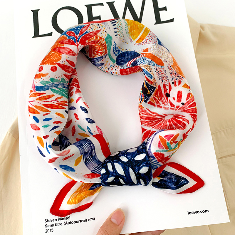 53cm Square Silk Scarf Women N - Scarf Silk Square review and price