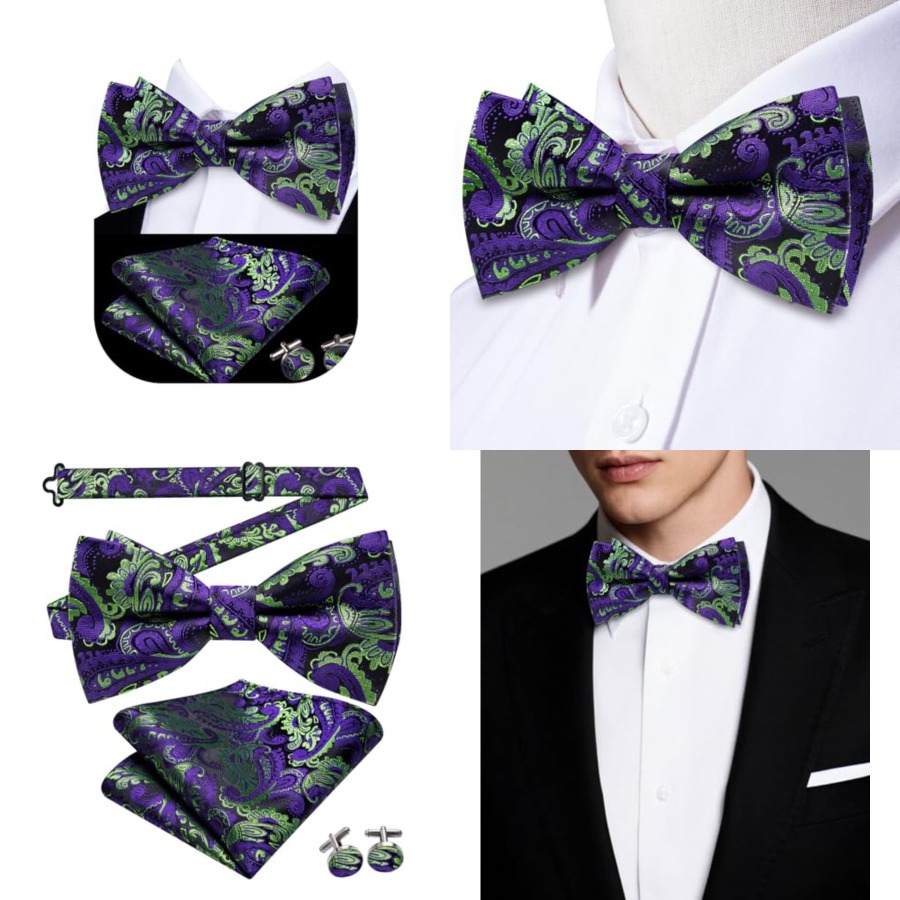 Mens Paisley Striped Bowtie Se - Bow Tie Pre Tied review and price