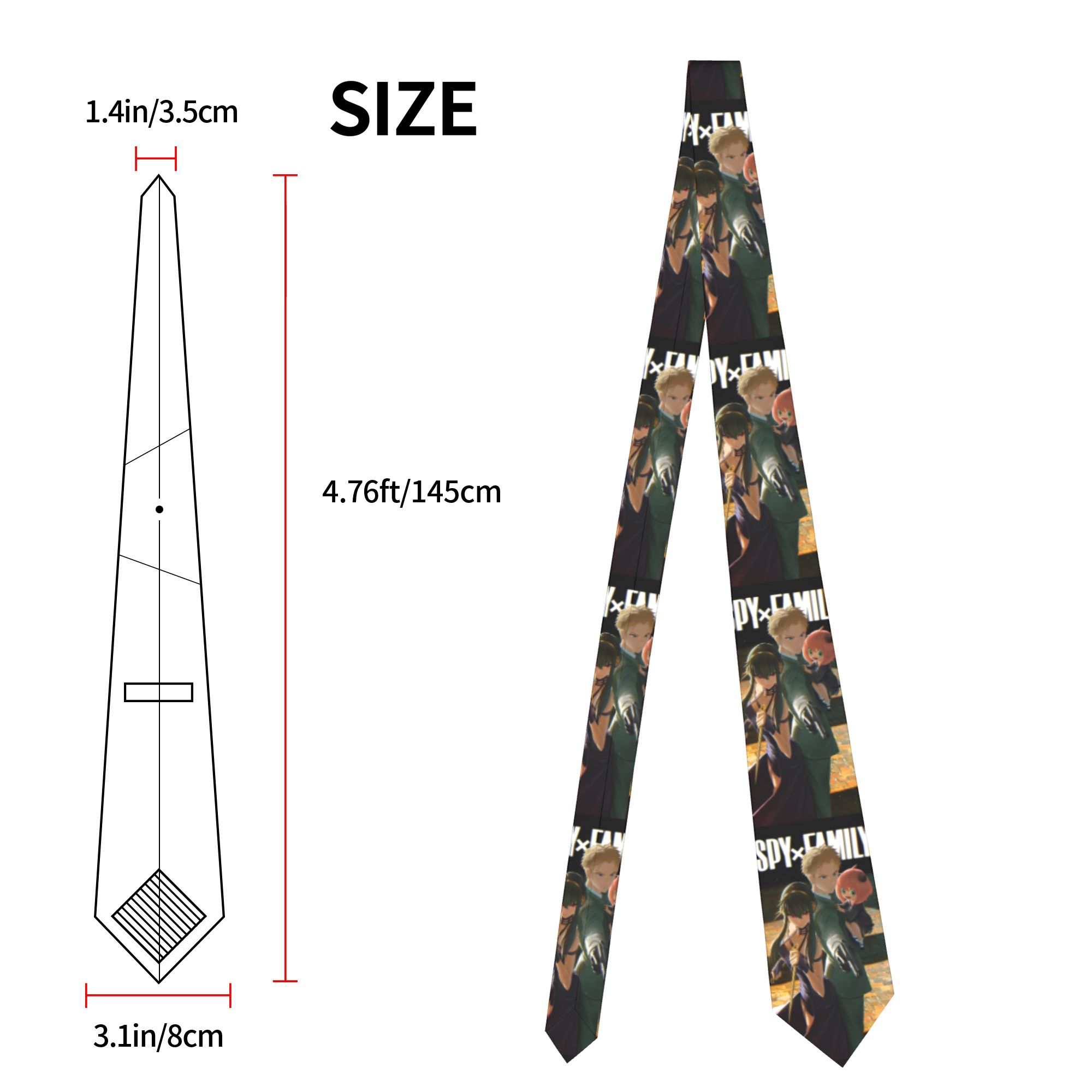 Spy X Family Necktie Unisex Sk - Skinny Tie Men review and price