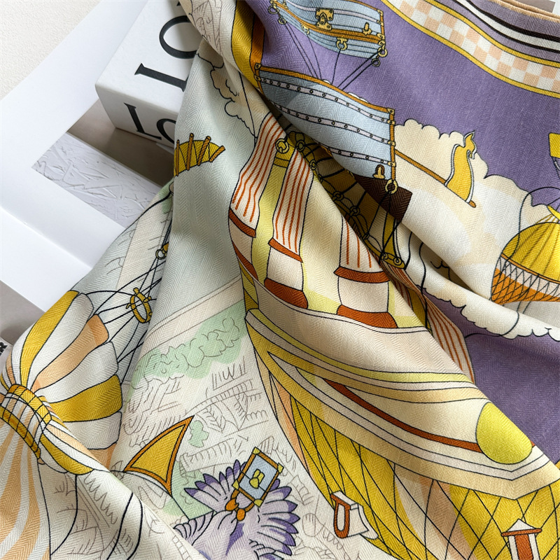Fashion 135x135cm Silk Wool Sc - Pashmina Wrap Large review and price