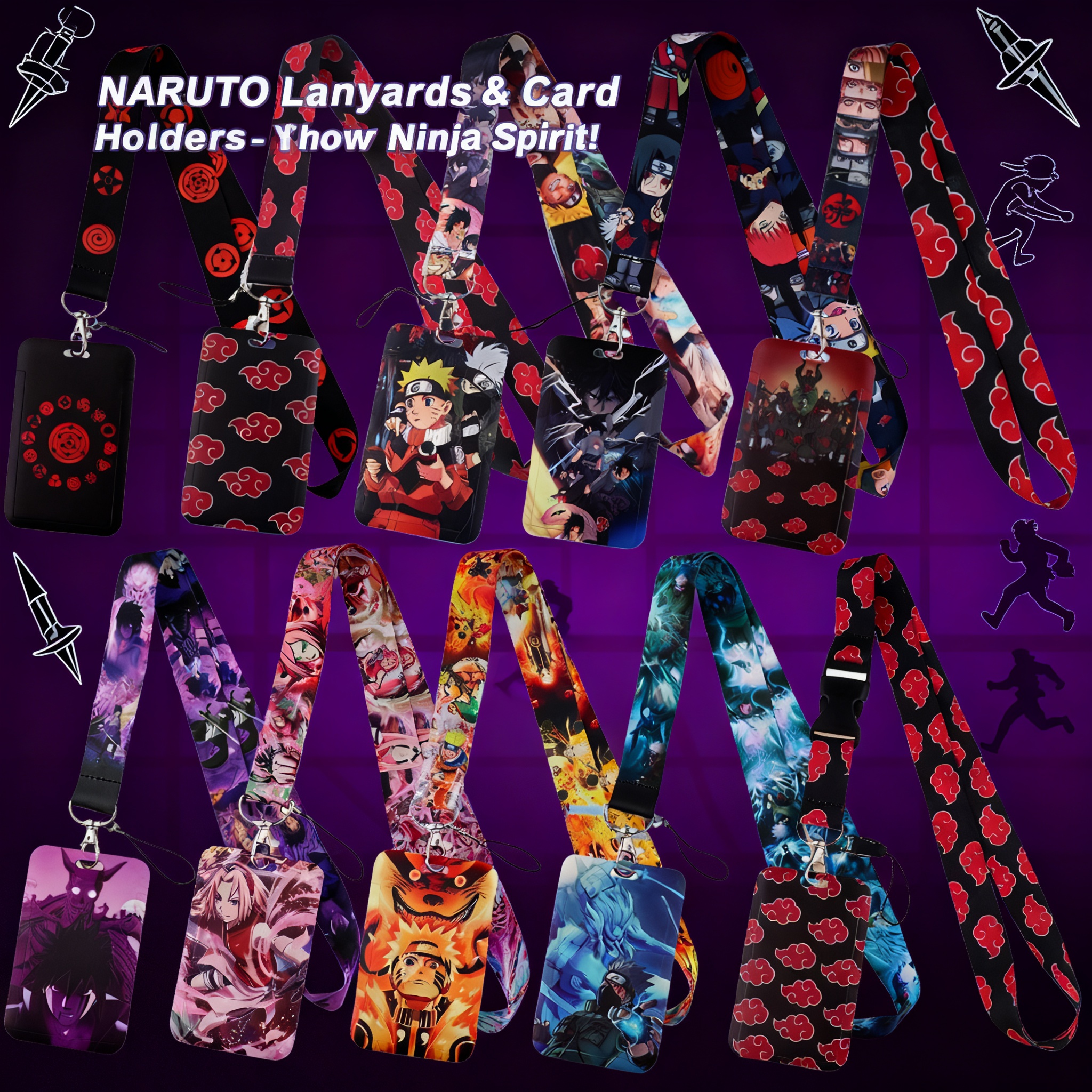 Japanese Anime Red Clouds Busi - Lanyard Badge Holder review and price